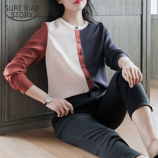 autumn korean loose women shirts stand collar long sleeve chiffon blouses plus size slim patchwork button 6644 50 210417, White
autumn korean loose women shirts stand collar long sleeve chiffon blouses plus size slim patchwork button 6644 50 210417, White
