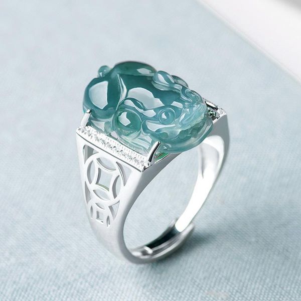 cluster rings luxury 925 sterling silver inlay emerald gemstone pi xiu good lucky jewelry accessories lover's wedding band, Golden;silver
cluster rings luxury 925 sterling silver inlay emerald gemstone pi xiu good lucky jewelry accessories lover's wedding band, Golden;silver
