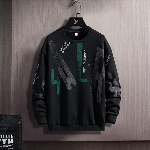 men's hoodies & sweatshirts 2021 autumn splicing polyester round neck bottoming shirt korean style casual long-sleeved for men, Black
men's hoodies & sweatshirts 2021 autumn splicing polyester round neck bottoming shirt korean style casual long-sleeved for men, Black
