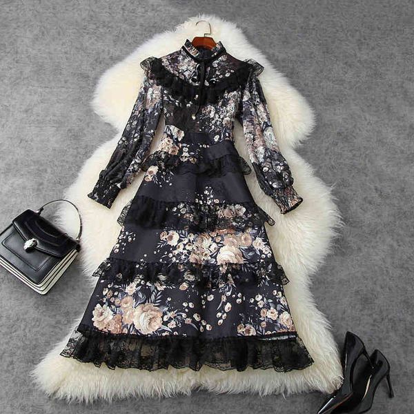 casual dresses fall autumn long sleeve stand collar black / pink floral print lace panelled ruffle mid-calf dress elegant lsp15t11292 g1dx, Black;gray
casual dresses fall autumn long sleeve stand collar black / pink floral print lace panelled ruffle mid-calf dress elegant lsp15t11292 g1dx, Black;gray