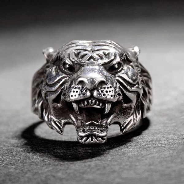 cluster rings s silver original design product retro domineering exaggerated tiger head men's temperament opening adjustable ring, Golden;silver
cluster rings s silver original design product retro domineering exaggerated tiger head men's temperament opening adjustable ring, Golden;silver
