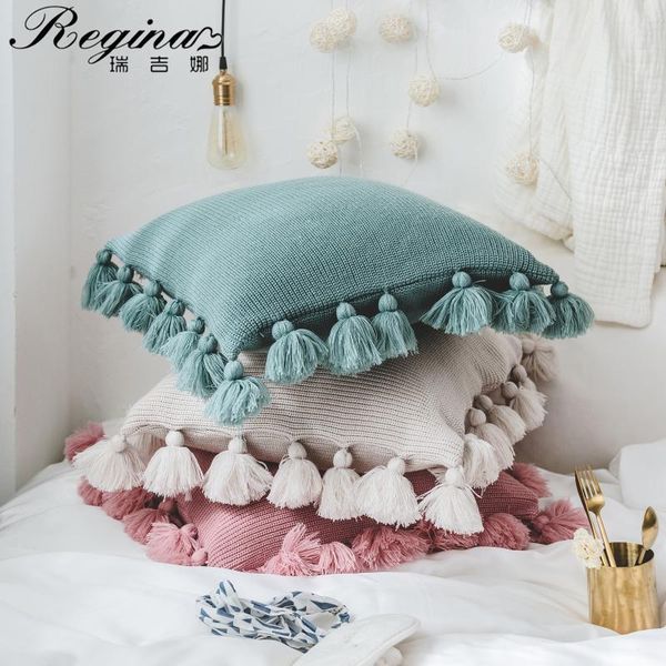 cushion/decorative pillow yiruio cute cushion cover brief soft pure color knitted case sweet lantern ball tassel home decoration 45*45
cushion/decorative pillow yiruio cute cushion cover brief soft pure color knitted case sweet lantern ball tassel home decoration 45*45