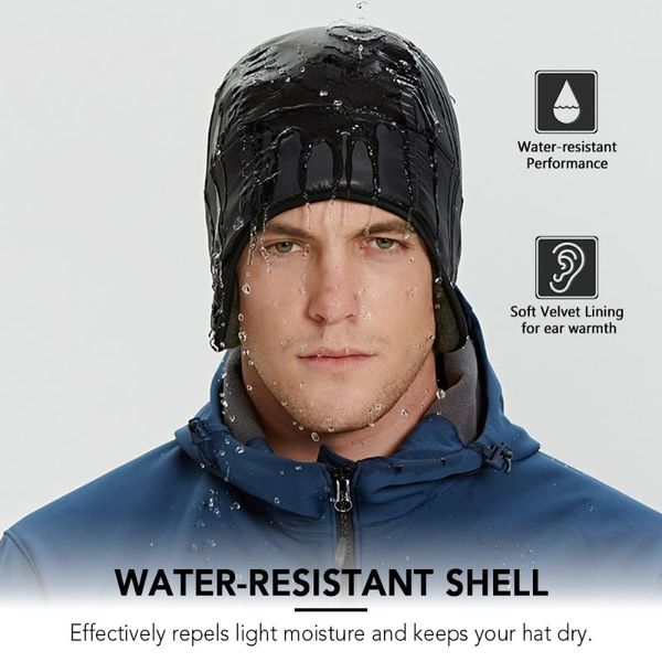 cycling caps & masks winter cap water resistant velvet lined hat men women windproof thermal for motorcycling, Black
cycling caps & masks winter cap water resistant velvet lined hat men women windproof thermal for motorcycling, Black