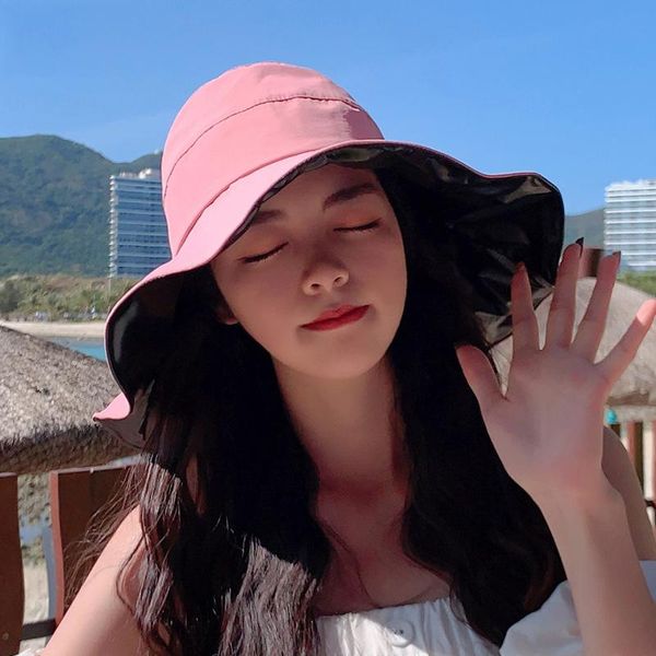k125women's spring and summer big eaves sun hat outdoor anti-ultraviolet solid color foldable fashion bucket wide brim hats, Blue;gray
k125women's spring and summer big eaves sun hat outdoor anti-ultraviolet solid color foldable fashion bucket wide brim hats, Blue;gray