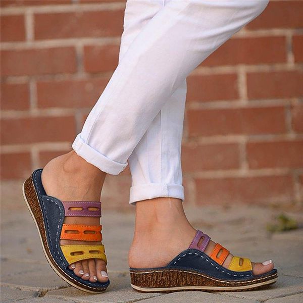 slippers fashion summer platform sandals women high heel mixed color slip on wedges ladies outdoor beach flip flops, Black
slippers fashion summer platform sandals women high heel mixed color slip on wedges ladies outdoor beach flip flops, Black