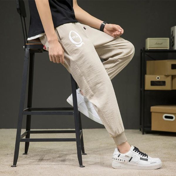 ice silk casual pants men's summer thin korean version breathable loose sports corset trend versatile capris, Black
ice silk casual pants men's summer thin korean version breathable loose sports corset trend versatile capris, Black