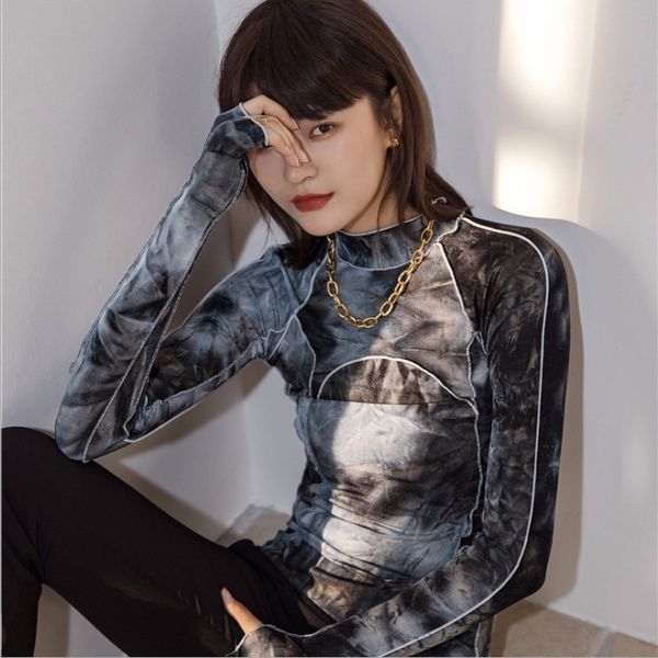tie dye grey black t shirt turtleneck woman bodycon long sleeve women 2021 fall fashion tee femme clothing women's t-shirt, White
tie dye grey black t shirt turtleneck woman bodycon long sleeve women 2021 fall fashion tee femme clothing women's t-shirt, White