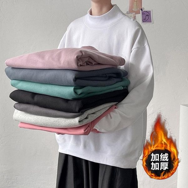 men's hoodies & sweatshirts men thick warm oversized women fashion solid pullover neutral long sleeve loose hoodie autumn winter sweats, Black
men's hoodies & sweatshirts men thick warm oversized women fashion solid pullover neutral long sleeve loose hoodie autumn winter sweats, Black