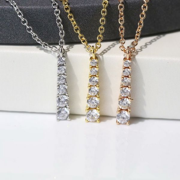 europe america fashion style lady women 18k gold chain necklace engraved t letter graduated drop pendant 3 color, Silver
europe america fashion style lady women 18k gold chain necklace engraved t letter graduated drop pendant 3 color, Silver