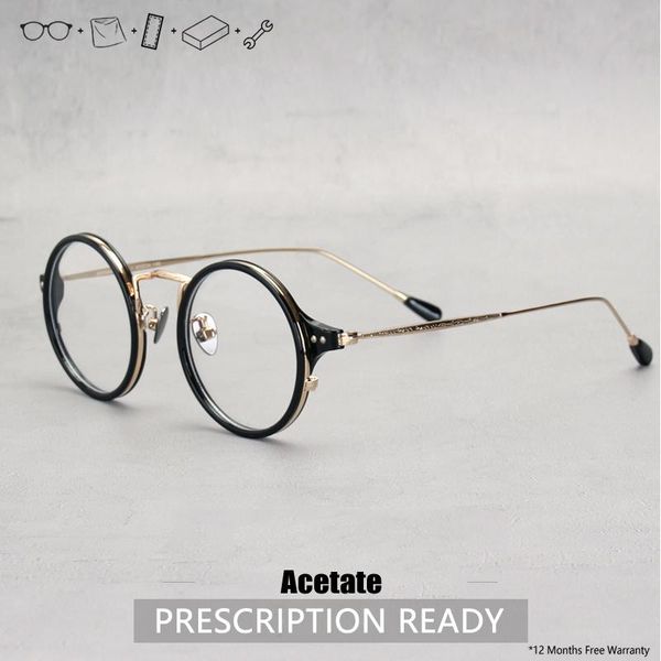 vintage round acetate glasses frame men frames prescription handmade fashion sunglasses, Black
vintage round acetate glasses frame men frames prescription handmade fashion sunglasses, Black