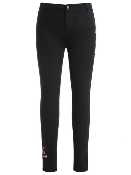women's jeans women skinny stretch flower embroidered pencil pants micro-elastic slim woman button high waist, Blue
women's jeans women skinny stretch flower embroidered pencil pants micro-elastic slim woman button high waist, Blue