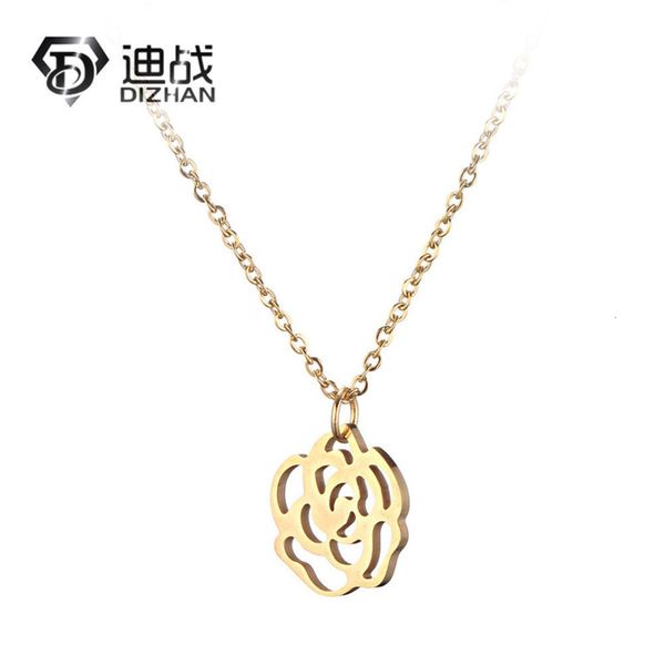 stainless steel hollow rose clover pendant necklace romantic valentine's gift korean jewelry, Black
stainless steel hollow rose clover pendant necklace romantic valentine's gift korean jewelry, Black