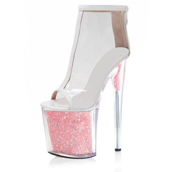 boots 8 inches platform fetish ankle women models elegant full dress peep toe pole dance shoes stage show lace up bride, Black
boots 8 inches platform fetish ankle women models elegant full dress peep toe pole dance shoes stage show lace up bride, Black