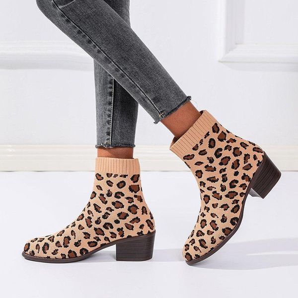 women's boots 2021 leopard print fashion spring and autumn winter short heel fabric leisure for women comfortable, Black
women's boots 2021 leopard print fashion spring and autumn winter short heel fabric leisure for women comfortable, Black