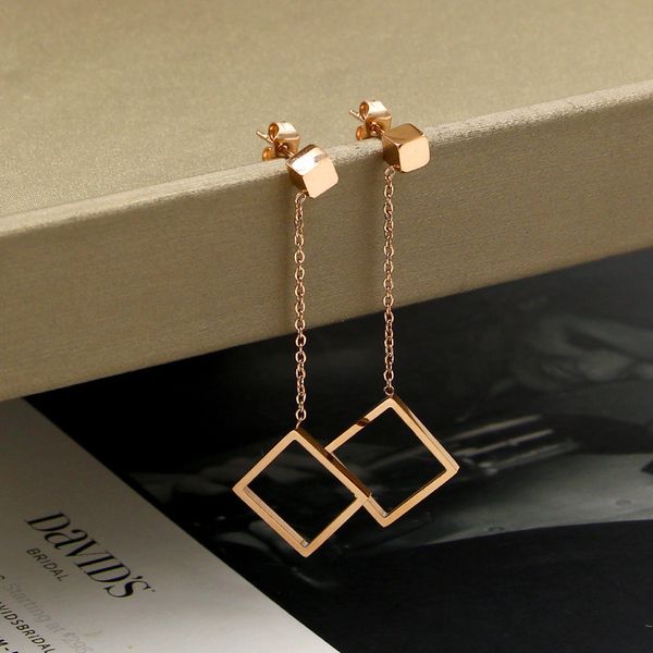 e5-107c korean diamond hanging hollow square titanium steel plated 18k rose gold fashion earrings, Golden
e5-107c korean diamond hanging hollow square titanium steel plated 18k rose gold fashion earrings, Golden