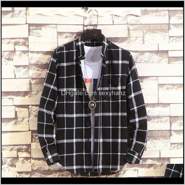 clothing apparel drop delivery 2021 100percent cotton flannel mens plaid shirt slim fit spring autumn male brand casual long sleeved shirts, White;black
clothing apparel drop delivery 2021 100percent cotton flannel mens plaid shirt slim fit spring autumn male brand casual long sleeved shirts, White;black
