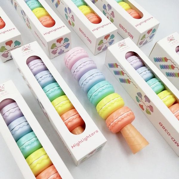 6pcs kawaii novelty cookie highlighter pen set macaron cake fluorescent color marker liner for drawing paint art kid gift school highlighter, Black;red
6pcs kawaii novelty cookie highlighter pen set macaron cake fluorescent color marker liner for drawing paint art kid gift school highlighter, Black;red