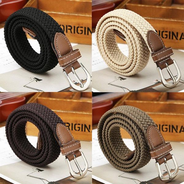 belts men women fashion canvas braided elastic buckle belt waistband waist straps all-matched, Black;brown
belts men women fashion canvas braided elastic buckle belt waistband waist straps all-matched, Black;brown
