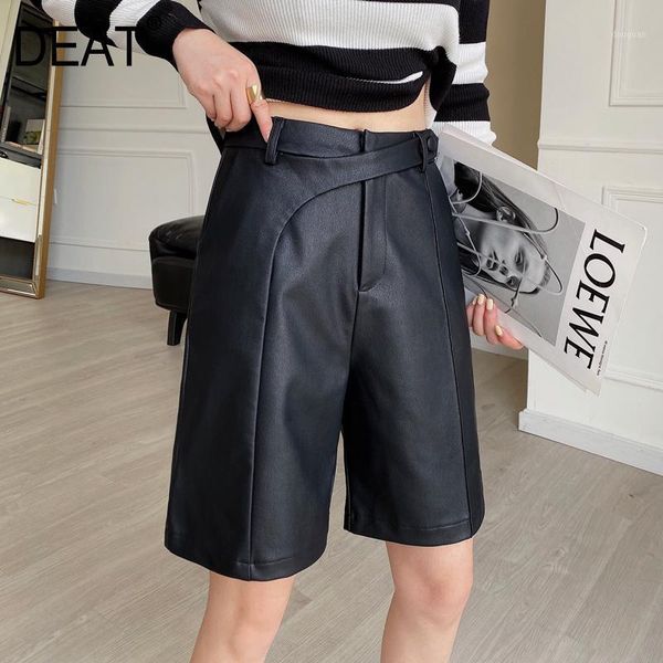 high waist half length pu leather straight belt black color female pants fashion trousers wo6801l women's & capris, Black;white
high waist half length pu leather straight belt black color female pants fashion trousers wo6801l women's & capris, Black;white