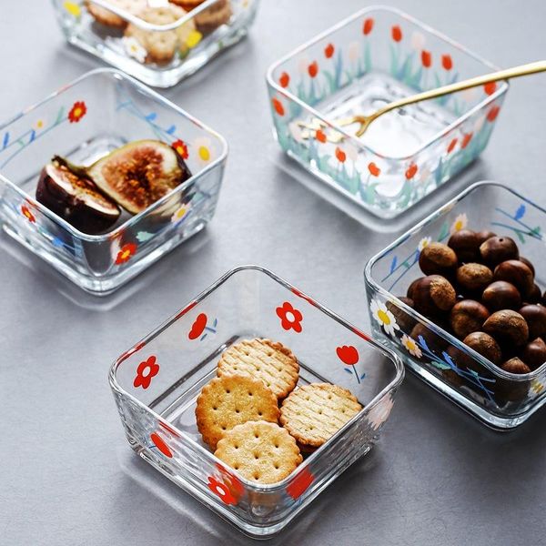 1pcs wind daisy flower glass bowl square snack tulip salad kichen accessories servers bowls
1pcs wind daisy flower glass bowl square snack tulip salad kichen accessories servers bowls
