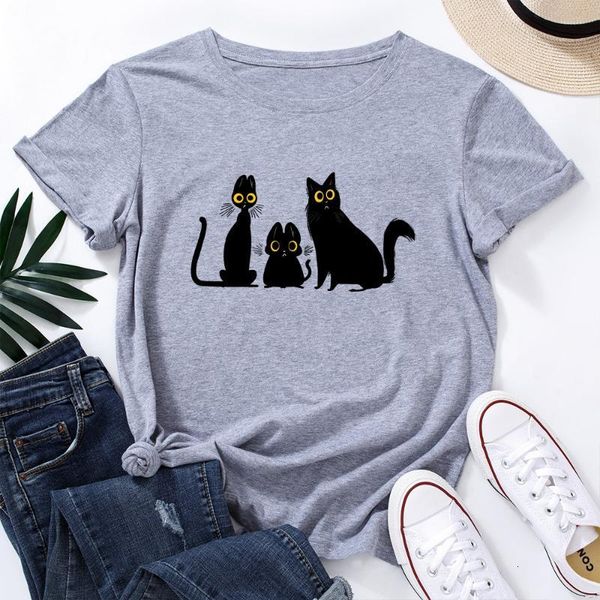 Women's T-Shirt Harajuku Women T-shirt Cartoon Funny Three Cats Print Tshirt Plus Size S-5XL 100%Cotton Short Sleeve Basic Tee Shirt Fe, White
Women's T-Shirt Harajuku Women T-shirt Cartoon Funny Three Cats Print Tshirt Plus Size S-5XL 100%Cotton Short Sleeve Basic Tee Shirt Fe, White