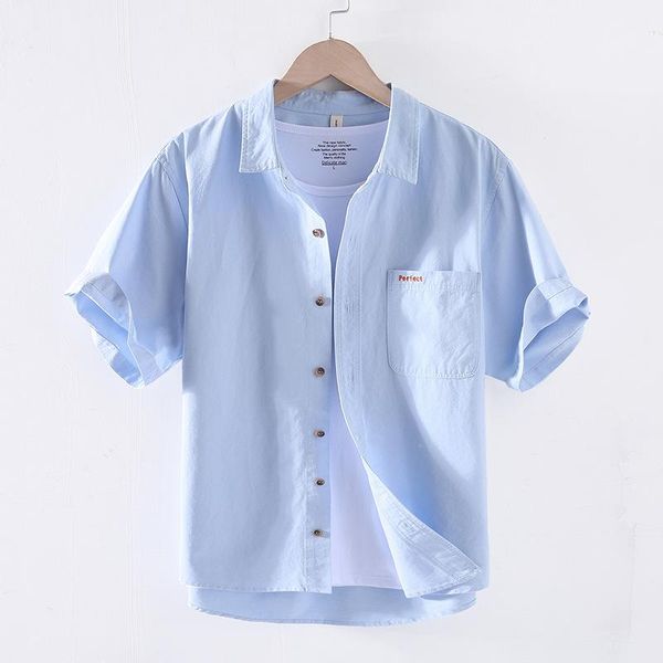 men's casual shirts summer 2021 cotton short sleeve shirt lapel fashion solid color plus size clothing, White;black
men's casual shirts summer 2021 cotton short sleeve shirt lapel fashion solid color plus size clothing, White;black