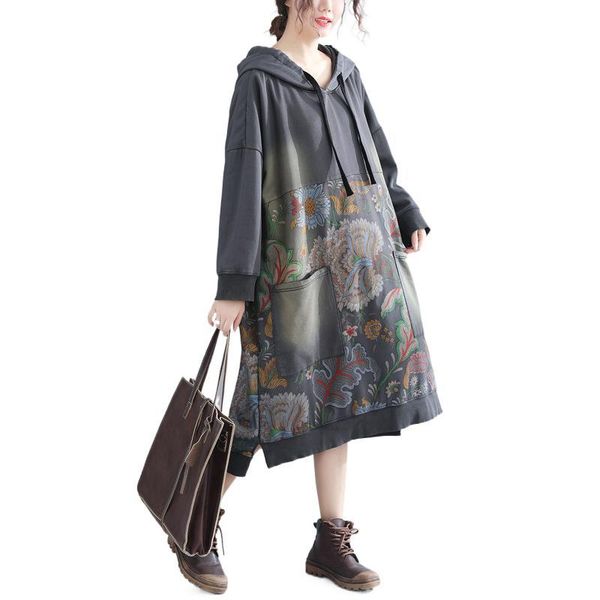 casual dresses fairynatural designer streetwear women retro print ladies loose hooded vestidos punk oversized dress spring autumn, Black;gray
casual dresses fairynatural designer streetwear women retro print ladies loose hooded vestidos punk oversized dress spring autumn, Black;gray