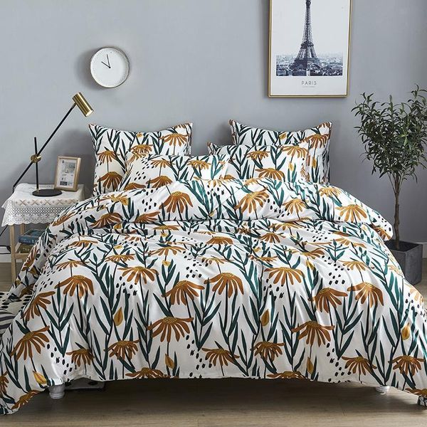 bedding sets luxury egyptian 100% cotton flower printed set usa twin king size bright duvet cover