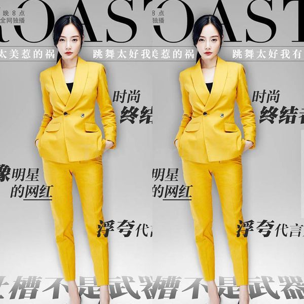 women's suits & blazers vrouwen broek past geel dames pak mode en najaar zelfontplooiing wilde twee- stuk, White;black
women's suits & blazers vrouwen broek past geel dames pak mode en najaar zelfontplooiing wilde twee- stuk, White;black