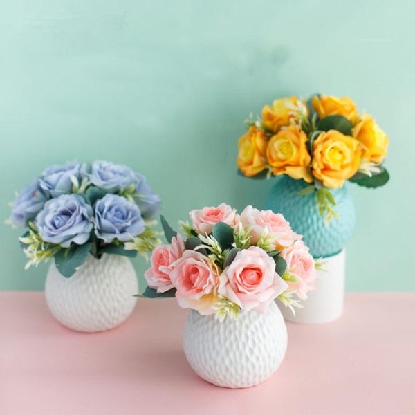 decorative flowers & wreaths b-life artificial ivory rose flowerl arrangement in ceramic vase for wedding home office decoration
decorative flowers & wreaths b-life artificial ivory rose flowerl arrangement in ceramic vase for wedding home office decoration