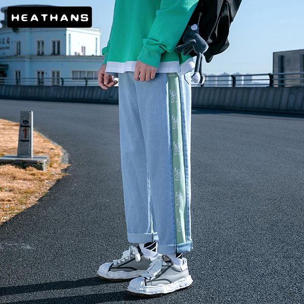 summer men mid-waist jeans mens straight wide leg pants male loose patchwork print youthful ankle length denim pant drop men's, Blue
summer men mid-waist jeans mens straight wide leg pants male loose patchwork print youthful ankle length denim pant drop men's, Blue