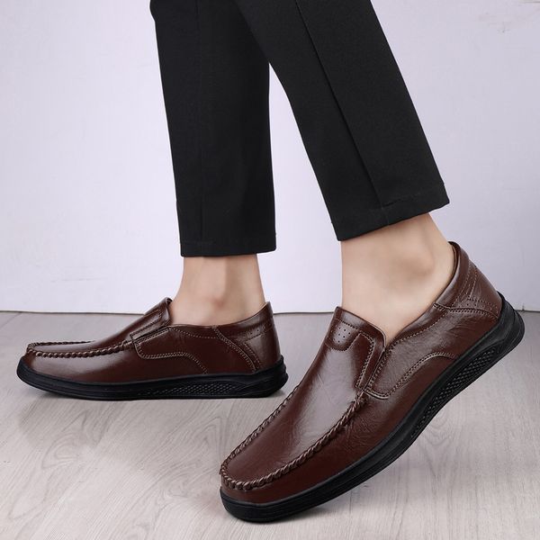 dress shoes 2021 men casual upscale loafers fashion genuine leather for summer flat driving moccasins slip on pp02, Black
dress shoes 2021 men casual upscale loafers fashion genuine leather for summer flat driving moccasins slip on pp02, Black