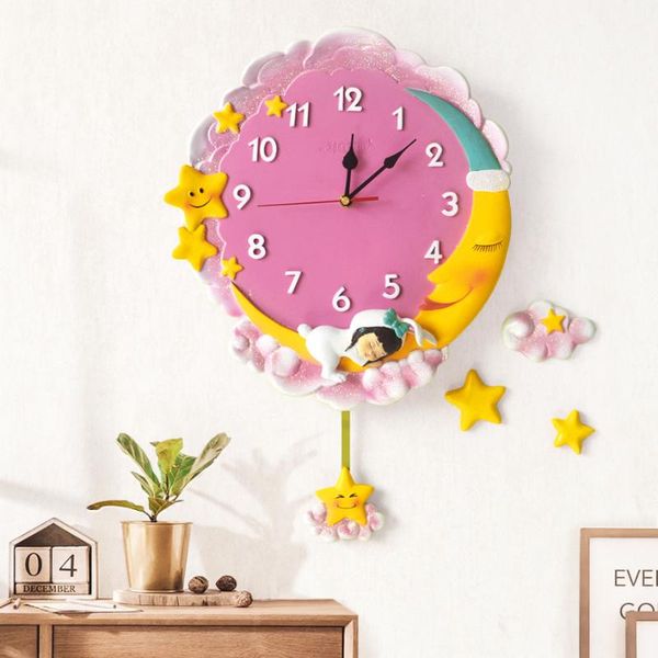 wall clocks cute pink fairy style cartoon home clock moon little girl swing stars children's room decorative
wall clocks cute pink fairy style cartoon home clock moon little girl swing stars children's room decorative