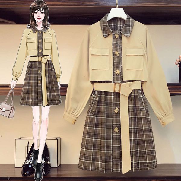 casual dresses dress big size women's spring style fat sister show thin cover belly reduce age stitching fake two piece windbreaker 5pz, Black;gray
casual dresses dress big size women's spring style fat sister show thin cover belly reduce age stitching fake two piece windbreaker 5pz, Black;gray