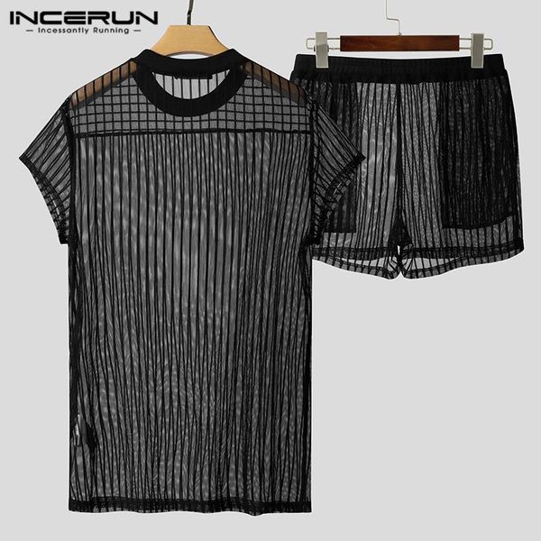 men's tracksuits fashion men mesh sets nightclub short sleeve elastic shorts man striped see through suits incerun plus size 9r6h, Gray
men's tracksuits fashion men mesh sets nightclub short sleeve elastic shorts man striped see through suits incerun plus size 9r6h, Gray