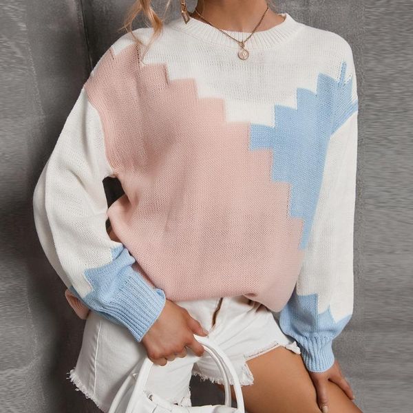 women's sweaters plus size pullover sweater autumn winter sweatshirt long sleeve stitching personality ladies casual, White;black
women's sweaters plus size pullover sweater autumn winter sweatshirt long sleeve stitching personality ladies casual, White;black