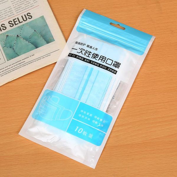 portable packaging with disposable three-layer masks party favor