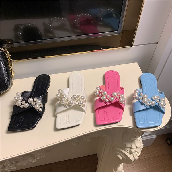 slippers fashion women square toe pearl design open shallow slip on mules shoes cross strap flats heeled blue pink white fw8o, Black
slippers fashion women square toe pearl design open shallow slip on mules shoes cross strap flats heeled blue pink white fw8o, Black