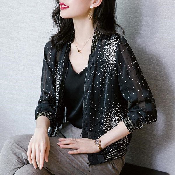 jackets women's plus size short coats 2021 spring fashion chiffon prints splicing cardigan zipper black skinny thin jacket woman, Black;brown
jackets women's plus size short coats 2021 spring fashion chiffon prints splicing cardigan zipper black skinny thin jacket woman, Black;brown