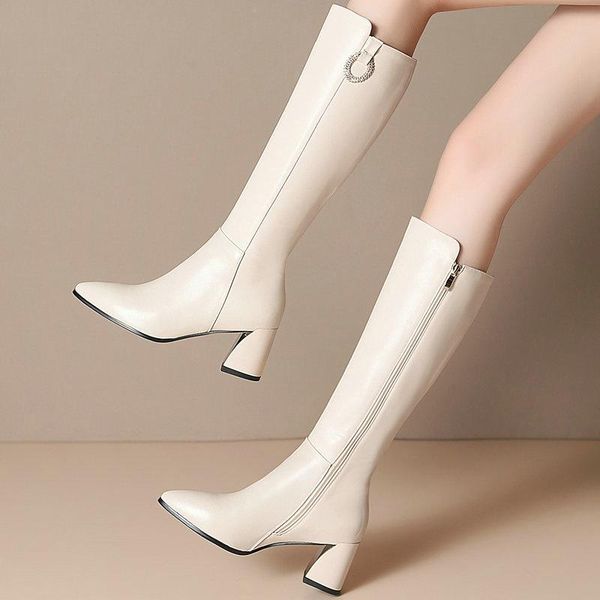boots quality genuine leather women knee high fashion heels female night club shoes woman big size, Black
boots quality genuine leather women knee high fashion heels female night club shoes woman big size, Black