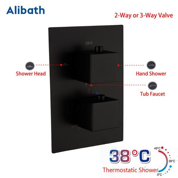 thermostatic shower faucet mixing valve 2 or 3 ways concealed easy-mount box brass wall mount. bathroom sets
thermostatic shower faucet mixing valve 2 or 3 ways concealed easy-mount box brass wall mount. bathroom sets