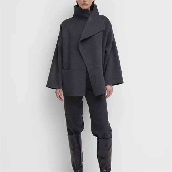 totem* wool coat short cardigan cassic annecy series silhouette side slit lapel shortcoat for women big size arrival spring 211110, Black
totem* wool coat short cardigan cassic annecy series silhouette side slit lapel shortcoat for women big size arrival spring 211110, Black