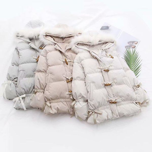 women's down & parkas 2021 warm thick coats women jackets fashion horn buckle fur hooded casual cotton parka female outerwear autumn wi, Black
women's down & parkas 2021 warm thick coats women jackets fashion horn buckle fur hooded casual cotton parka female outerwear autumn wi, Black