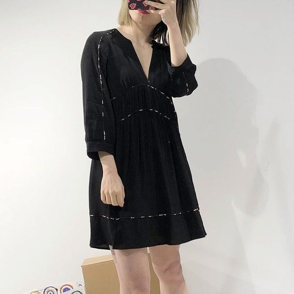 casual dresses 7evening high version black ladies viscose v neck short mini dress with pleated detail & contrast patchwork, Black;gray
casual dresses 7evening high version black ladies viscose v neck short mini dress with pleated detail & contrast patchwork, Black;gray
