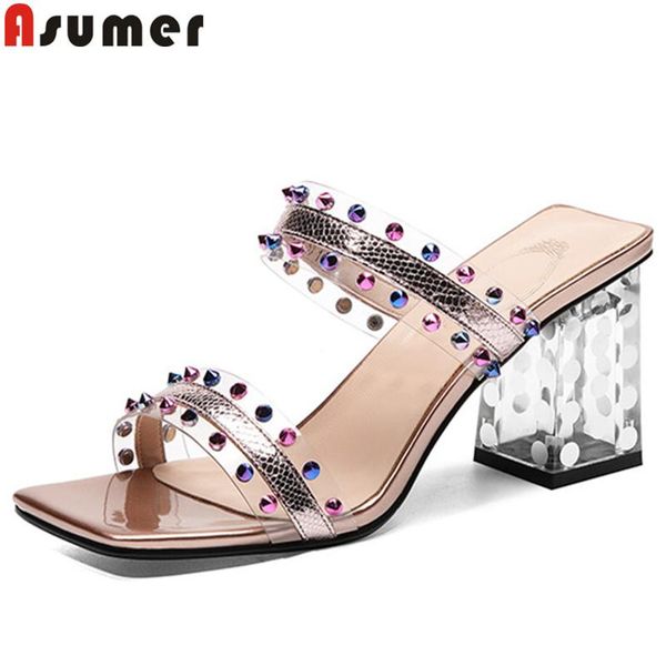 fashion genuine leather shoes woman rivet ladies summer sandals for women square high heels 2021, Black
fashion genuine leather shoes woman rivet ladies summer sandals for women square high heels 2021, Black