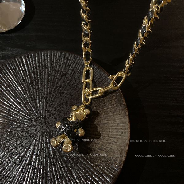 chain women pendants leather winding binding cute bear necklace sweater women's net red pendant hip hop fashion, Silver
chain women pendants leather winding binding cute bear necklace sweater women's net red pendant hip hop fashion, Silver
