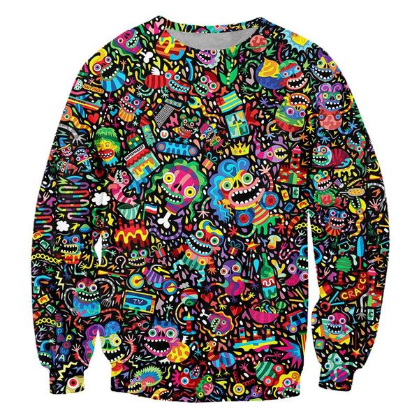 men's hoodies & sweatshirts graffiti monster men streetwear 3d pattern hip hop autumn spandex o-neck oversize couple casual swea, Black
men's hoodies & sweatshirts graffiti monster men streetwear 3d pattern hip hop autumn spandex o-neck oversize couple casual swea, Black