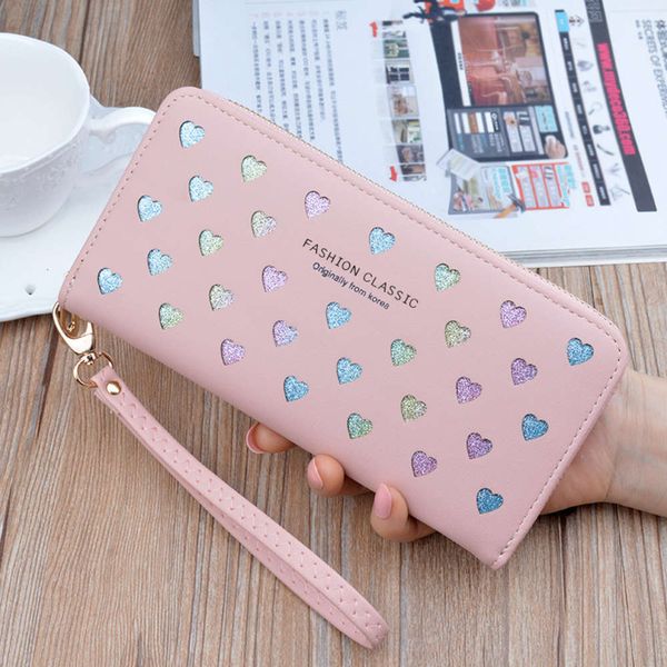 2021 women's wallet long zipper fashion soft hollowed out love large capacity mobile phone bag gbv7, Red;black
2021 women's wallet long zipper fashion soft hollowed out love large capacity mobile phone bag gbv7, Red;black