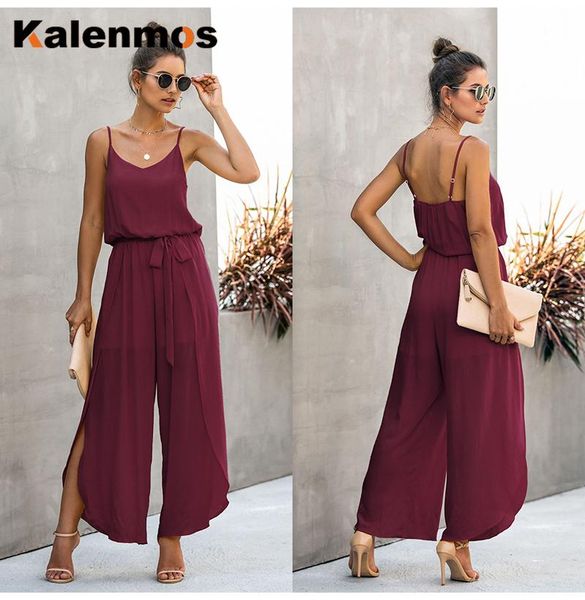women's jumpsuits & rompers kalenmos wide leg women jumpsuit black backless summer suits split hem one piece long pants loose casual wo, Black;white
women's jumpsuits & rompers kalenmos wide leg women jumpsuit black backless summer suits split hem one piece long pants loose casual wo, Black;white
