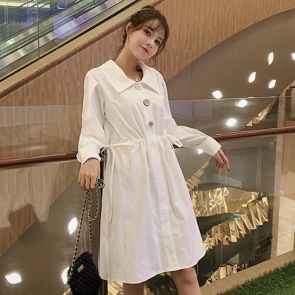 maternity dresses 1947# clothes spring autumn long sleeve easy matching loose stylish shirt dress for pregnant women mom, White
maternity dresses 1947# clothes spring autumn long sleeve easy matching loose stylish shirt dress for pregnant women mom, White